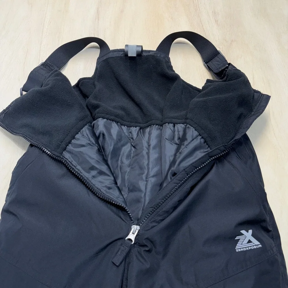 ZeroXposur Kids Black Insulated‎ Snow Bib Overalls Size S 6/7 Ski Pants